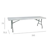 thumbnail of garbar WAGNER Mesa Rectangular Plegable Interior, Exterior 240x75 Gris