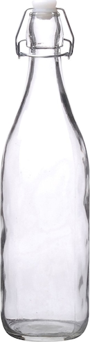 Espirito Rebelde Set van 6 lege glazen flessen van 750 ml met deksel, glazen flessen voor sap, melk, barbecue, sauzen, ideaal voor picknicks, bruiloften en feestjes