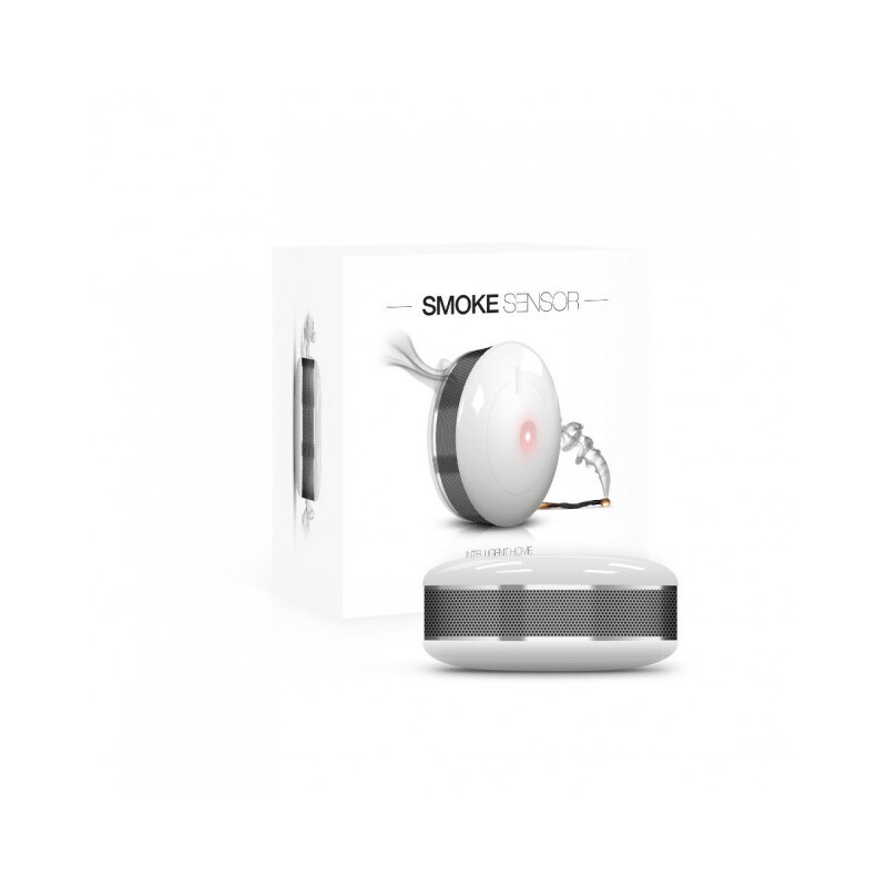 Fibaro Optischer Melder Kabellos Rauchmelder Smoke Sensor 2 Z-Wave 50m range Weiß