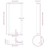 thumbnail of Helloshop26 - Juego de 2 patas para mesa de bar en forma de U dimensiones 50 x 100 cm con niveladores ajustables diseño moderno en 02_0057472