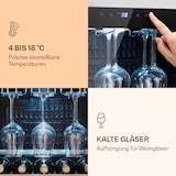 thumbnail of Klarstein Vinamour 46 Uno Weinkühlschrank 1 Zonen 155 L/46 Fl. 4-18 °C Edelstahl Edelstahl