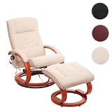 thumbnail of BERLINLODGE Massage-Fernsehsessel inkl. Fußhocker bequem und gemütlich, HxBxT 98x66x89 cm, Massagefunktion, Kunstleder, Bordeaux