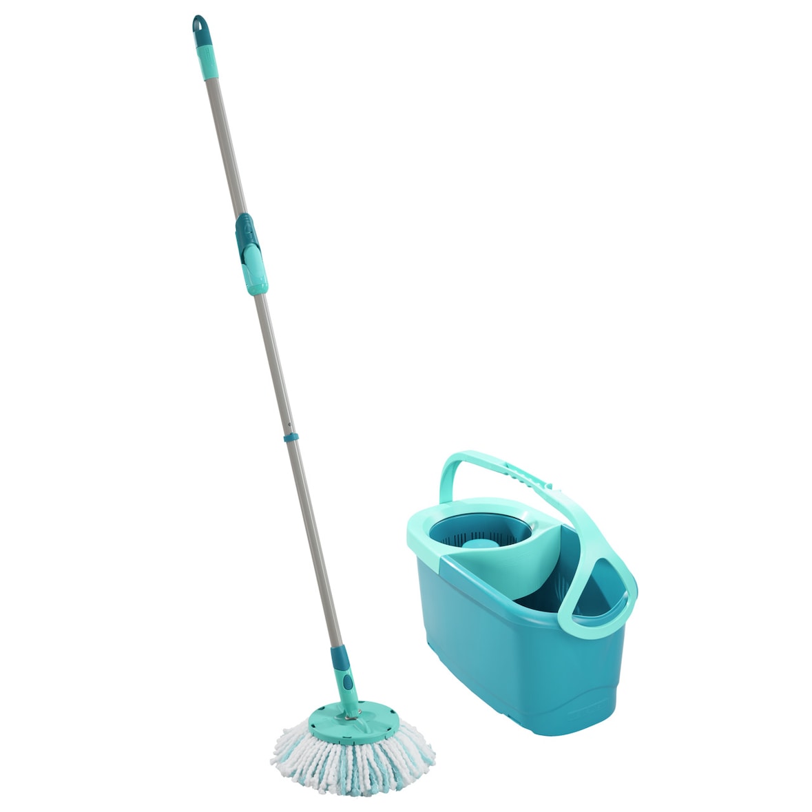 LEIFHEIT Clean Twist Disc Mop Set Ergo Vloermop "Clean Twist Disc Mop Set Ergo" 2 stuks