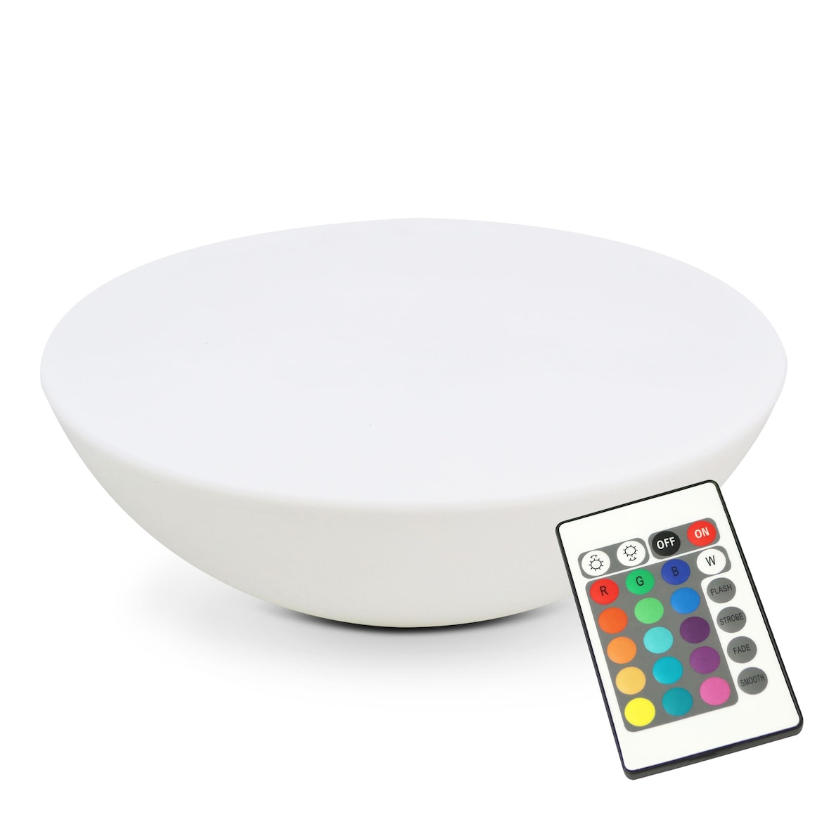Table basse lumineuse ronde LED - Oviala