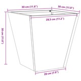 thumbnail of vidaXL Pflanzkübel 30x30x30 cm Edelstahl