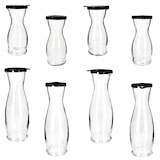 thumbnail of 6x MIA MISURA Wein-Karaffe mit Deckel schwarz 0,5L & 1L geeicht Glas-Krug Saft