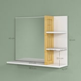 thumbnail of HOMCOM Specchio Bagno Moderno in Legno 4 Ripiani 45x15x58.5cm Bianco