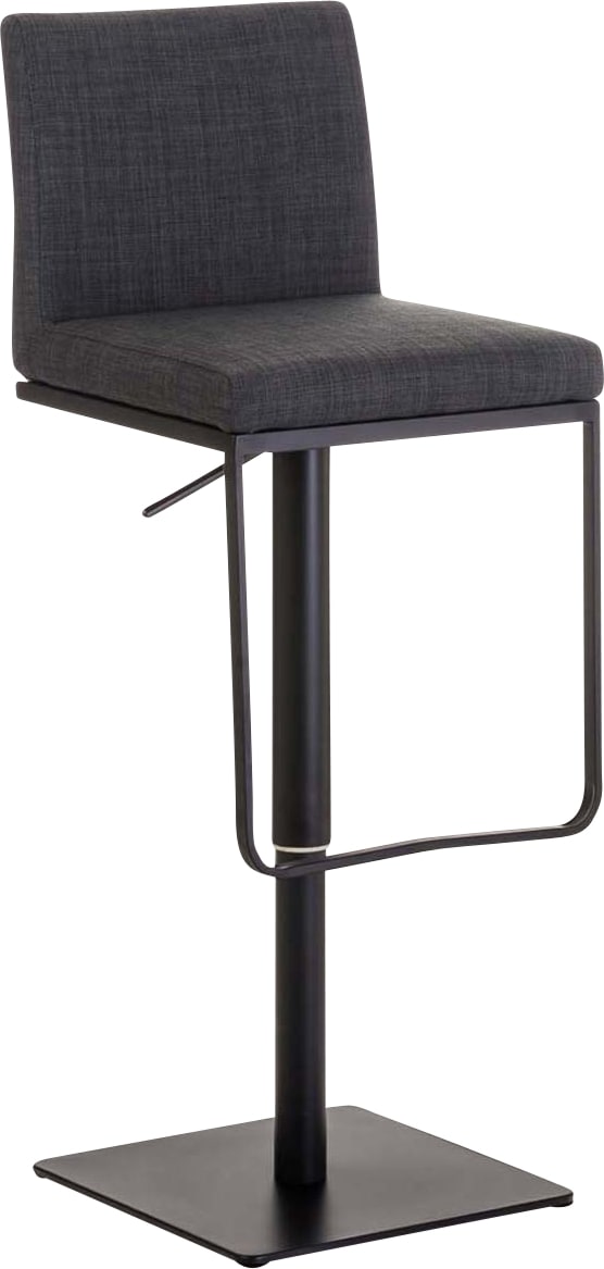 CHEFGASTRO Barhocker MANHATTAN Schwarz Stoff HxBxT 86x42x44cm Stoff Dunkelgrau Barstuhl