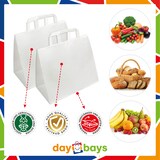 thumbnail of DayBays 500 Stk. Papiertüten 32+17x27 cm weiß mit Flachhenkel