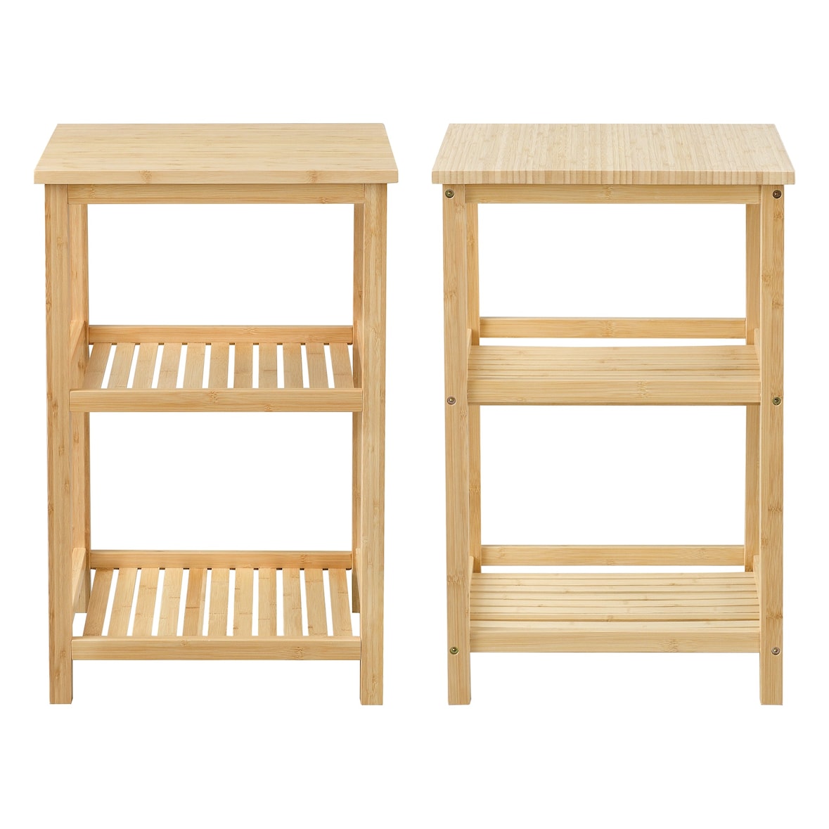 Helloshop26 - Étagère sur pied à 3 niveaux 60 x 40 x 40 cm bambou 03_0007069