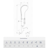 thumbnail of Grifo ducha mural dos aguas monomando con Grifo adicional - Modelo 463066