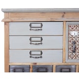 thumbnail of Apothekerskast HWC-A43, ladekast, massief dennenhout, vintage shabby look 152x81x34cm