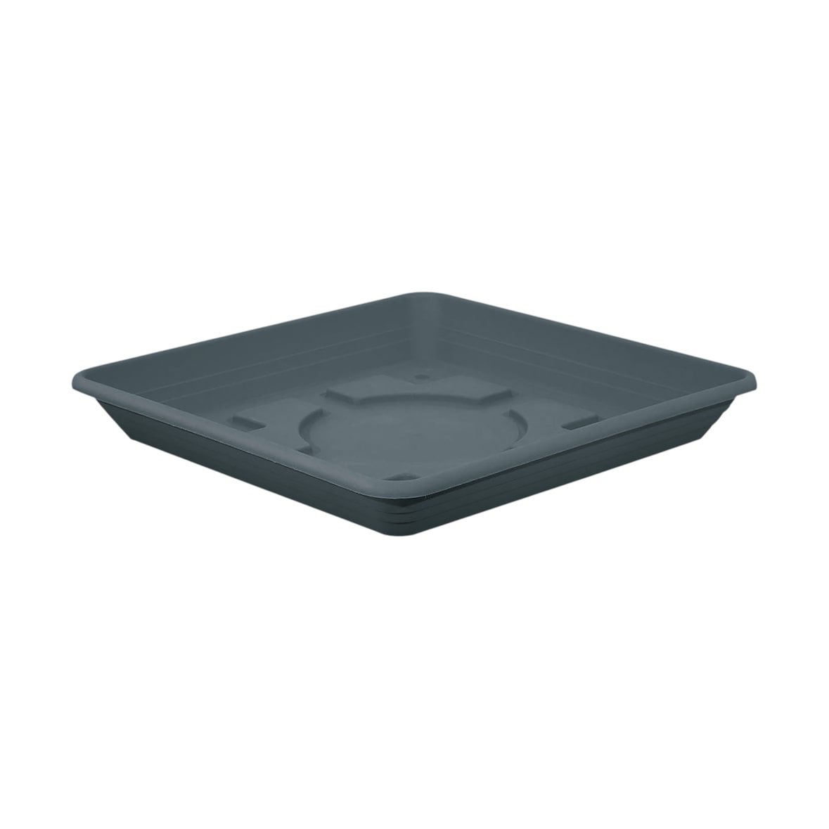 Pflanzen Untersetzer-Blumentopf Kunststoff eckig anthrazit H 3.5 x B 25 x L25 cm