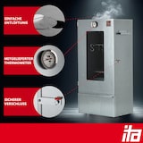 thumbnail of Räucherofen 7000 - 81x28x40 cm - Premium Räucherschrank - Legierter Stahl - Smoker mit Sichtfenster & Thermometer