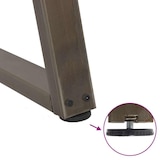 thumbnail of vidaXL Couchtischbeine V-Form 2 Stück Naturstahl 60x(42-43,3) cm Stahl