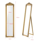 thumbnail of Helloshop26 - Espejo de pie inclinable 160 x 40 cm dorado 03_0007962