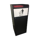 thumbnail of Poubelle snack en bois noir 100L