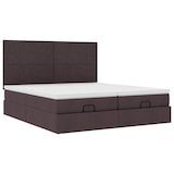 thumbnail of vidaXL Ottoman-Bett mit Matratzen & LEDs Dunkelbraun 180x200 cm Stoff