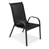 thumbnail of 8er Outdoorstuhl Gartenstuhl Stapelstuhl Metall Anthrazit schwarz