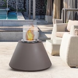 thumbnail of Chimenea de bioetanol brasero de suelo de jardín para interior y exterior STROMBOLI Gris tórtola d.60 x h56