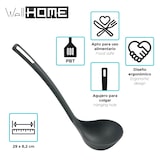 thumbnail of WellHome - Set di pentole in acciaio inossidabile da 7 pezzi con 6 utensili da cucina di base in PBT nero