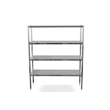 thumbnail of GastroHero Lagerregal Basic 120x50 Edelstahl Regal 4 Böden 1200x500x1800 mm Gastro Regal Küchenregal Chrom-Nickel-Stahl AISI 201 70 kg Tragkraft je Bo