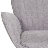 thumbnail of Taburete de bar HWC-M67, silla giratoria taburete de bar, con reposabrazos reposapiés giratorio tela/textil hierro ~ gris claro pie negro