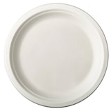 thumbnail of 100 Teller, Zuckerrohr "pure" ungeteilt Ø 26 cm · 2 cm weiss