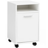 thumbnail of Rollcontainer Weiß 33x60x38cm Schubladenschrank, Schreibtisch-Container mit Tür & Ablage, Bürocontainer mit Rollen, Kleiner