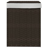 thumbnail of vidaXL Wäschekorb mit Deckel Dunkelbraun 46x33x60 cm Poly Rattan