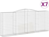 thumbnail of vidaXL Gabionen mit Hochbogen 7 Stk. 400x50x160/180cm Verzinktes Eisen