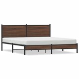 thumbnail of vidaXL Bedframe zonder matras metaal bruin eikenkleurig 160x200 cm