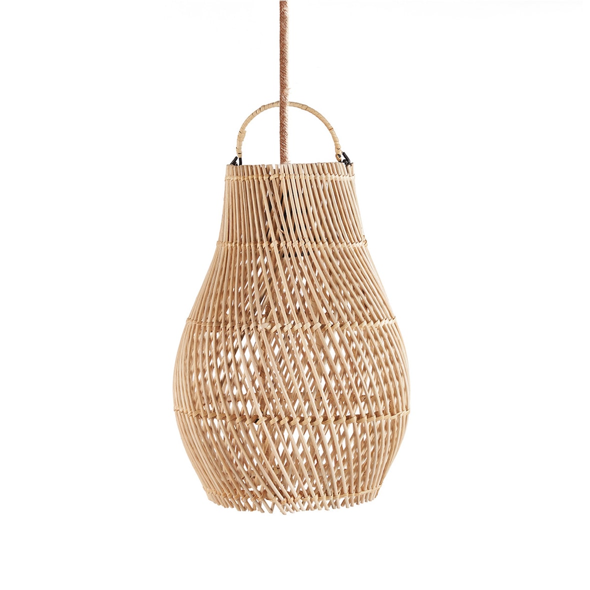 Bazar Bizar Hanglamp van rotan 20x20x30 cm naturel