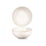 thumbnail of Witte saladekom van gerst, 18,3 cm, Churchill Stonecast met stippen -6 stuks, verpakking van 6