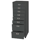 thumbnail of Rollcontainer | HxBxT 115x40x41 cm | Metall 8 Schubladen | Dunkelgrau | Schubladenschrank Stahlschrank Aktenschrank