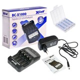 thumbnail of Schnellladegerät mit LCD-Display + 4x eneloop AA Mignon + Akkubox