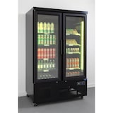 thumbnail of Expositor frigorífico para bebidas, preto, 2 portas de vidro, refrigeração ventilada, LED multicolor, 190 x 122 x 76 cm, 744L, Polar Série G GP485