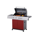 thumbnail of Tarrington House 4 hoofd- en zijbranders Gasgrill PAXTON, grillrooster 41.5 x 73 cm, werkblad, met LED-verlichting, verrijdbaar, staal, zwart