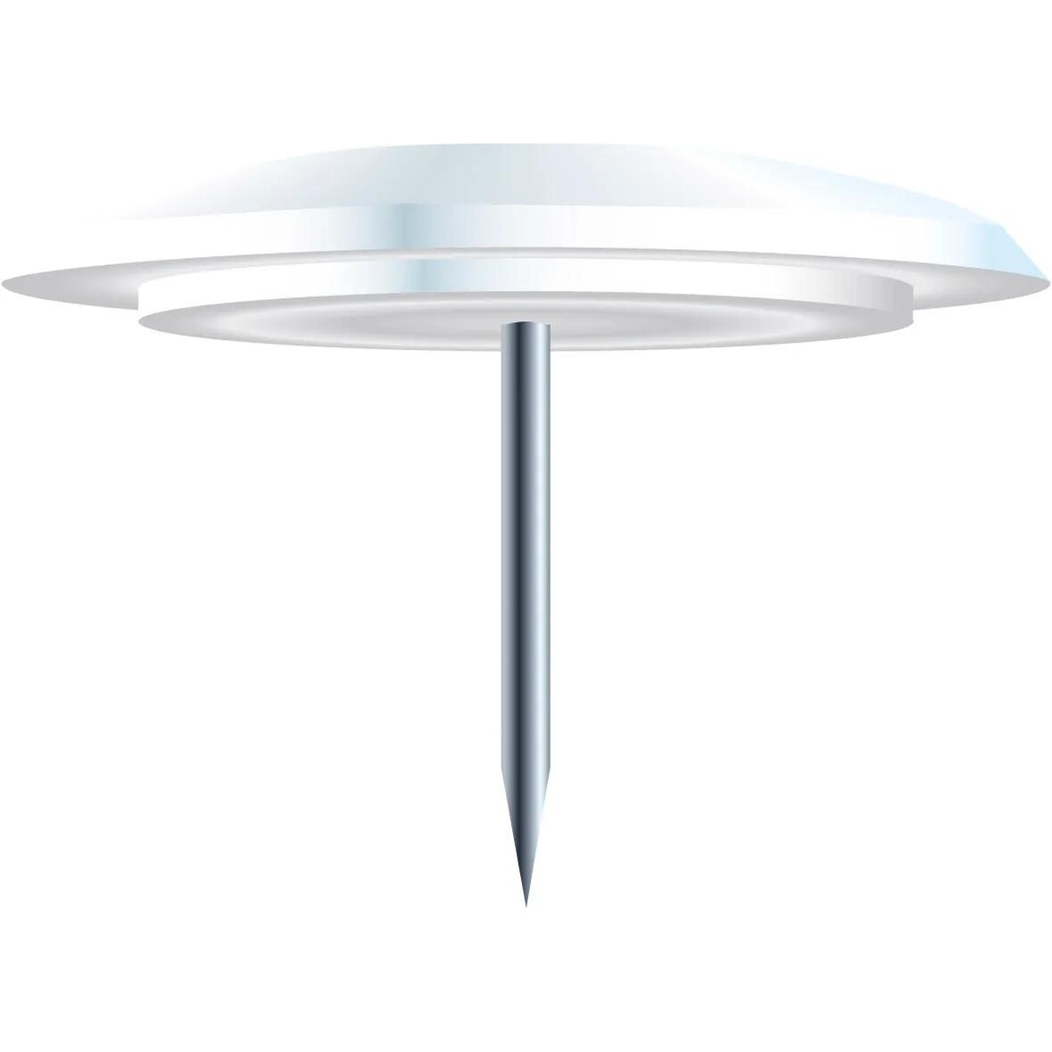 Exacompta 14020E 100x Blisterbox mit 40 Stück Reißnägeln, Ø10mm, Spitze 7mm - Weiß