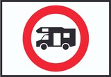 thumbnail of Wohnmobil Durchfahrt verboten Symbol Schild A5 (148x210mm)