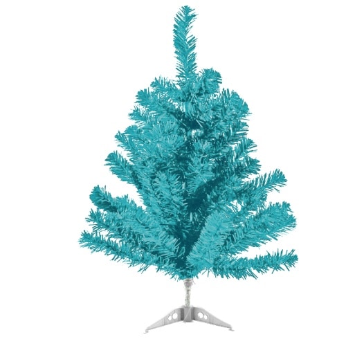 Künstlicher Weihnachtsbaum inkl. Ständer Tannenbaum Christbaum türkis 60cm : 60 cm