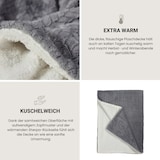 thumbnail of Schiesser Sherpa-Decke Elsa - 150 x 200 cm - Dunkelgrau