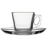 thumbnail of 36x Espressotasse mit Untertasse Glas Pasabahce Vela 80 ml
