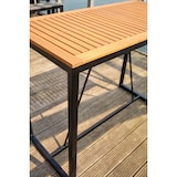 thumbnail of METRO PROFESSIONAL Gastro Stehtisch Lynx, Alu/Eukalyptus, 142 x 70 cm, rechteckig, schwarz