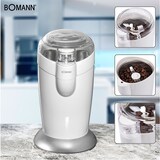 thumbnail of Bomann KSW 446 CB Molinillo Café Eléctrico, Especias, Semillas, 40 g café 20 tazas café, Cuchillas Acero Inox., Blanco, 120W