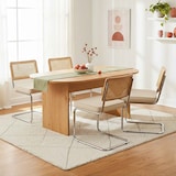 thumbnail of Lot de 2 chaises en acier et velours beige