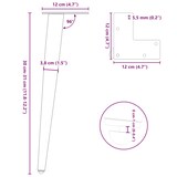 thumbnail of vidaXL Couchtischbeine Konische Form 4 Stk. Weiß 30-31 cm Stahl
