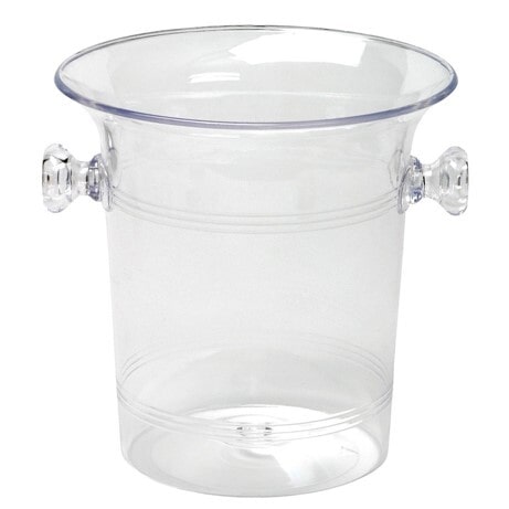 METRO Professional Secchiello ghiaccio per bottiglie, plastica PS, Ø 21 x 21 cm, 3 L, con manici, trasparente