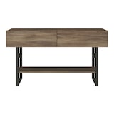 thumbnail of Helloshop26 - Tavolo consolle 76 x 139 x 43 cm effetto rovere scuro nero 03_0008588