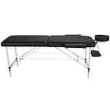thumbnail of tectake Lettino da massaggio a 2 zone con imbottitura e telaio in alluminio - nero - 402786